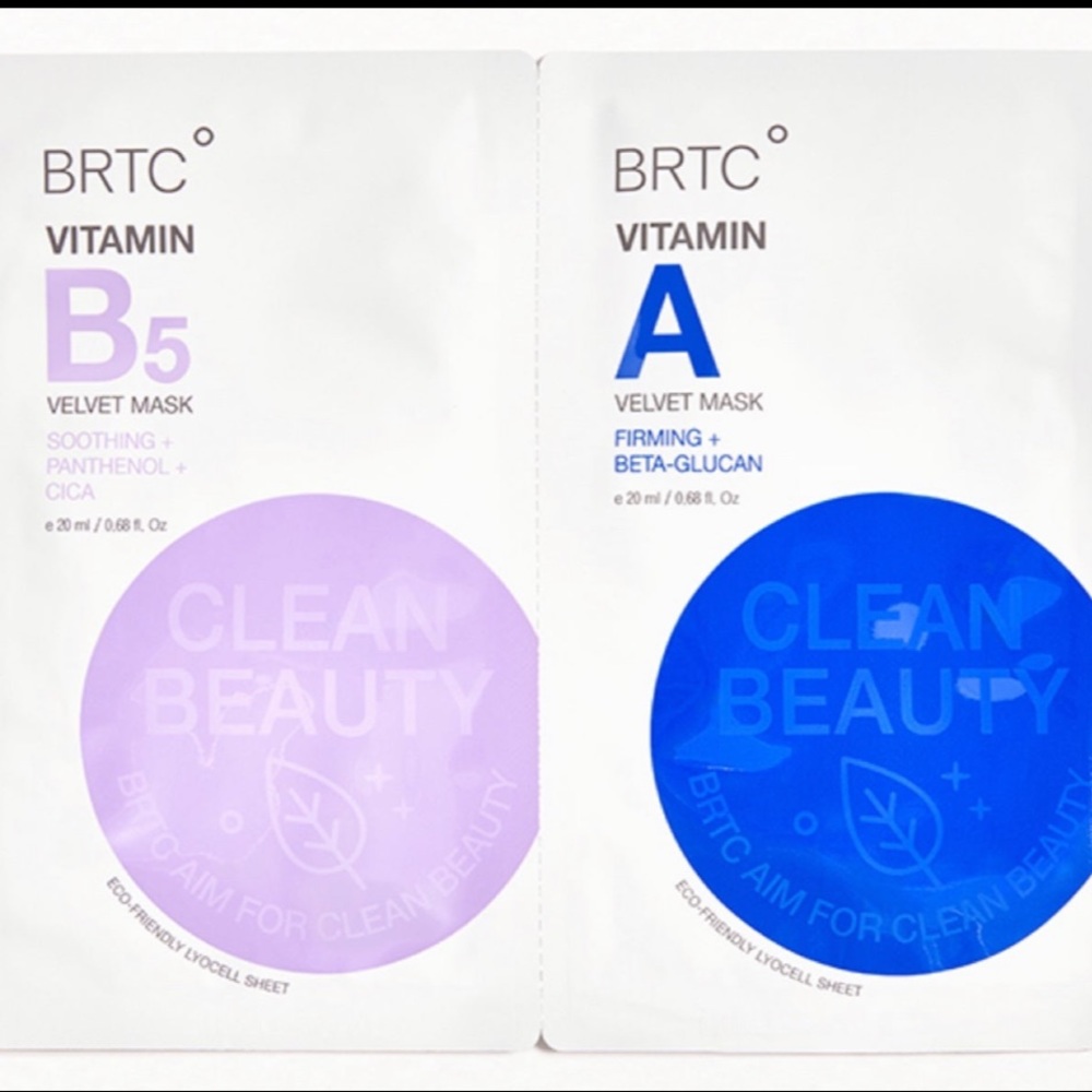BRTC Vitamin B5 Velvet Mask & Vitamin A Velvet Mask Duo